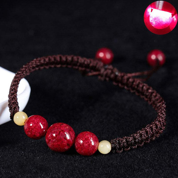 Buddha Stones Cinnabar Blessing Red String Bracelet For Kids Bracelet BS 8
