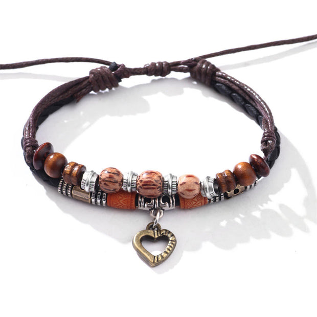 Buddha Stones Love Heart Pattern Bead Healing Necklace Pendant Bracelet Bracelet Necklaces & Pendants BS Love Heart Bracelet