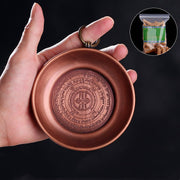 Buddha Stones Small Copper Prayer Altar Portable Burning Holder Incense Sage Smudging Rituals Use Items Prayer Altar BS Copper Offering Tray(Diameter 10cm)&Incense 250g