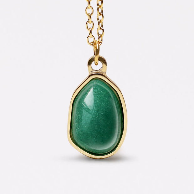 Buddha Stones Natural Green Aventurine Amethyst Rose Quartz Blessing Necklace Pendant Necklaces & Pendants BS 15