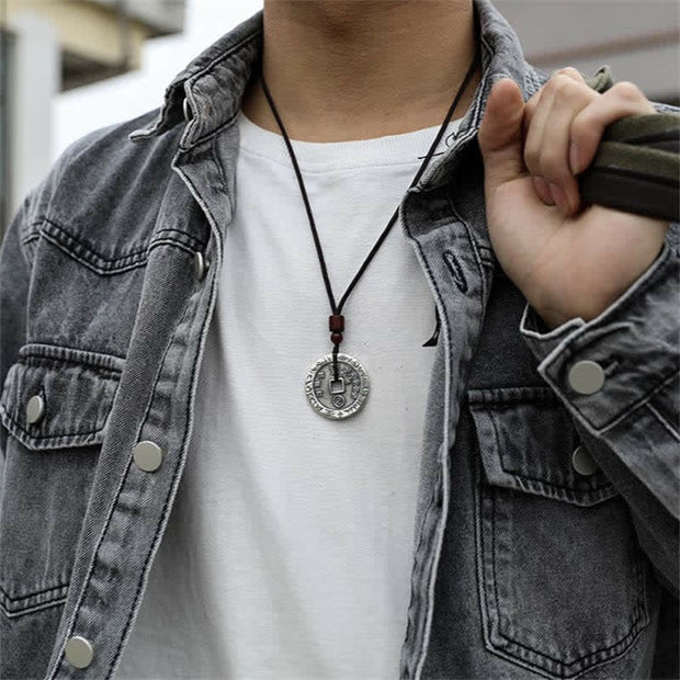 Buddha Stones Bagua Yin Yang Copper Coin Star Balance Energy Necklace Pendant Necklaces & Pendants BS 1