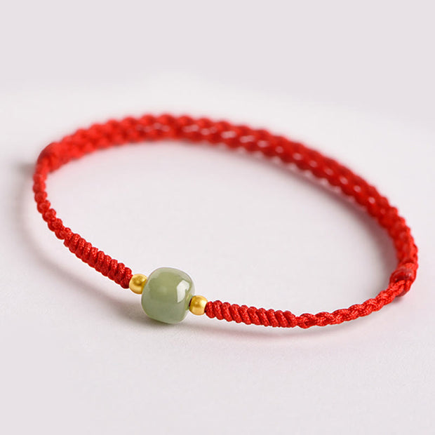 FREE Today: Bring Positive Energy Handmade Jade Bead Prosperity Braided Bracelet