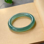 Buddha Stones Natural Green Chalcedony Strength Bangle Bracelet