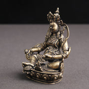 Buddha Stones Yellow Jambhala Bodhisattva Figurine Serenity Copper Statue Decoration Decorations BS 6