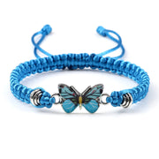 Buddha Stones Butterfly Freedom Love String Charm Bracelet Bracelet BS Blue-Blue Butterfly