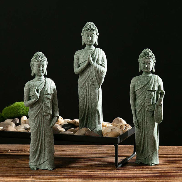 Buddha Stones Tibetan Meditation Contemplation Buddha Serenity Compassion Statue Figurine Decoration Decorations BS 17