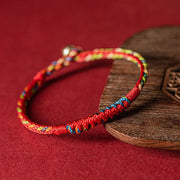Buddha Stones Handmade Five Color Thread Protection Bracelet Bracelet BS 4