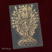 Buddha Stones 12 Chinese Zodiac Blessing Wealth Fortune Phone Sticker Phone Sticker BS Rat-Thousand-armed Avalokitesvara Large