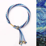 Reincarnation Knot Luck String Protection Braid Bracelet Bracelet BS Blue (Wrist Circumference 14-20cm)