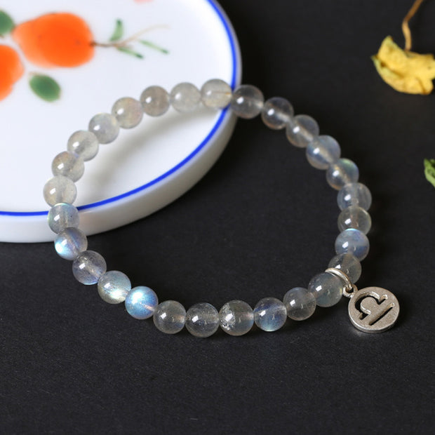 12 Constellations of the Zodiac Moonstone Charming Bracelet Bracelet BS 15