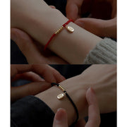 Buddha Stones Handmade Fu Character Charm Luck Fortune Rope Bracelet Bracelet BS 15