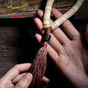 Buddha Stones Tibetan 108 Mala Beads Yak Bone Balance Strength Mala Bracelet Mala Bracelet BS 3
