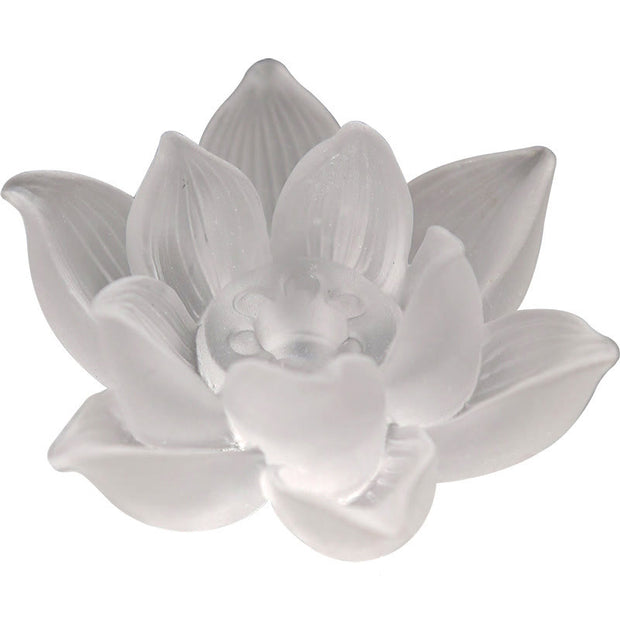 Buddha Stones Mini Lotus Liuli Crystal Healing Meditation Stick Incense Burner Decorations BS 7