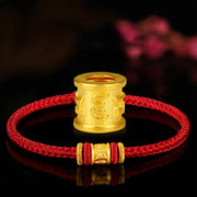 Buddha Stones Tibet 999 Gold Om Mani Padme Hum Engraved Protection Lucky Bead Bracelet Bracelet BS 4