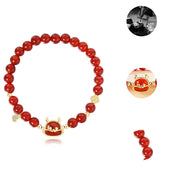 Buddha Stones Year Of The Dragon 925 Sterling Silver Red Agate Love Heart Luck Bracelet Necklace Pendant Bracelet Necklaces & Pendants BS 5