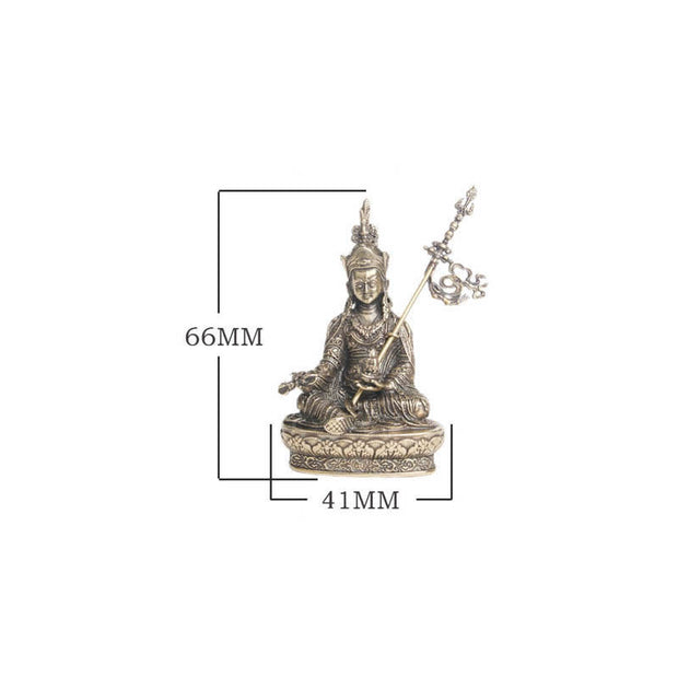 Buddha Stones Padmasambhava Buddha Figure Serenity Copper Statue Decoration Temple Ornament