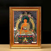 Buddha Stones Tibetan Framed Thangka Painting Blessing Decoration Decorations BS 14