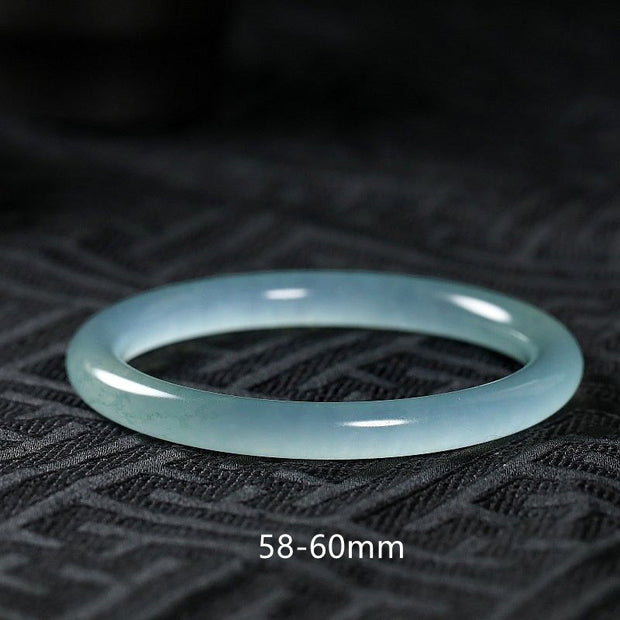 Buddha Stones Natural Jade Healing Blessing Bangle Bracelet Bracelet BS 58-60mm