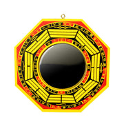 Buddha Stones Feng Shui Bagua Map Balance Living Room Energy Map Mirror Bagua Map BS 12 IN Convex Mirror Yellow