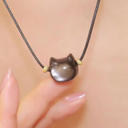 FREE Today: Absorbing Negative Energy Gold Silver Sheen Obsidian Cute Cat  Protection Bracelet FREE FREE 31