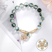 Buddha Stones Green Phantom Crystal Confidence Charm Bracelet Bracelet BS 17
