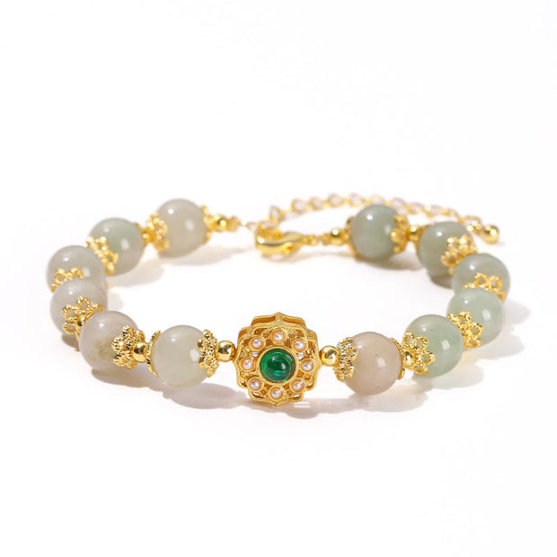 Buddha Stones Natural Jade Prosperity Bead Chain Bracelet Bracelet BS Jade(Prosperity♥Abundance)