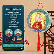 Buddha Stones DIY Good Luck Cute Rabbit Paper Lantern Lamp Mid-Autumn Festival Lantern Decoration