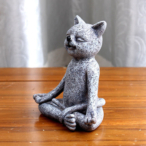 Buddha Stones Meditating Zen Dog Cat Frog Decoration