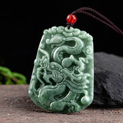 Chinese Zodiac Dragon Jade Strength Necklace String Pendant Necklaces & Pendants BS 1