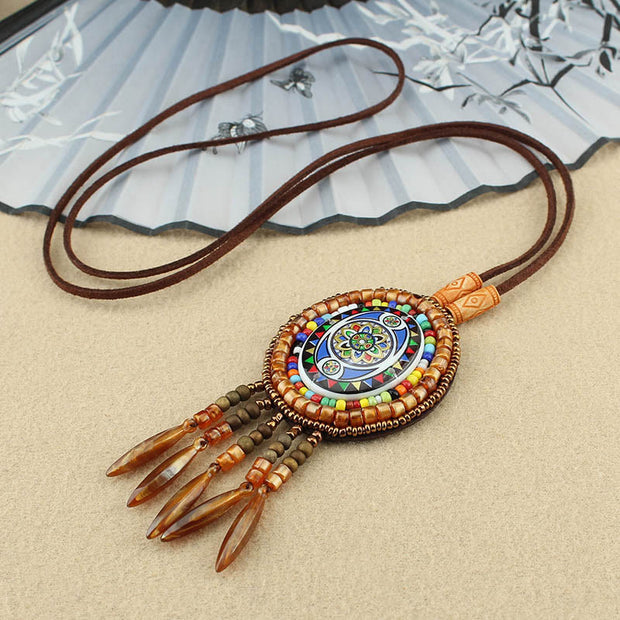 Buddha Stones Mandala Pattern Beads Creativity Necklace Pendant Necklaces & Pendants BS Colorful Beads Mandala