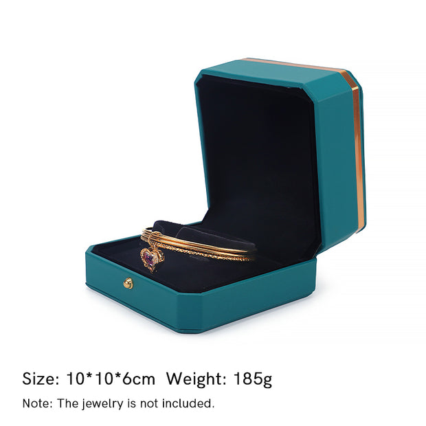 Buddha Stones Jewelry Storage Box PU Leather Gift Box