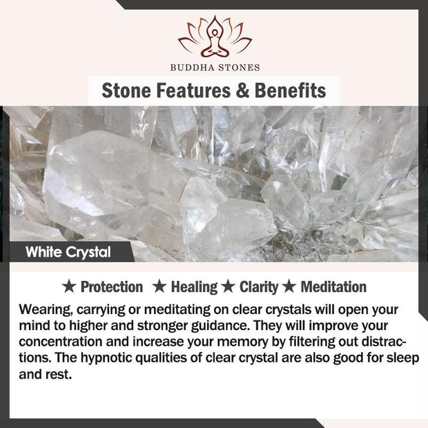 Buddha Stones Natural Stone Quartz Healing Beads Bracelet Bracelet BS 23