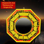 Buddha Stones Feng Shui Bagua Map Balance Living Room Energy Map Mirror Bagua Map BS 8 IN Convex Mirror Yellow