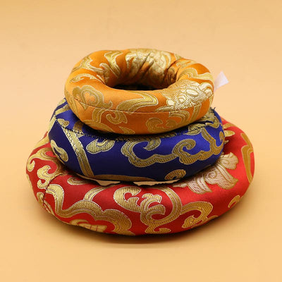 Buddha Stones Tibetan Singing Bowl Handcraft Cushion Decoration