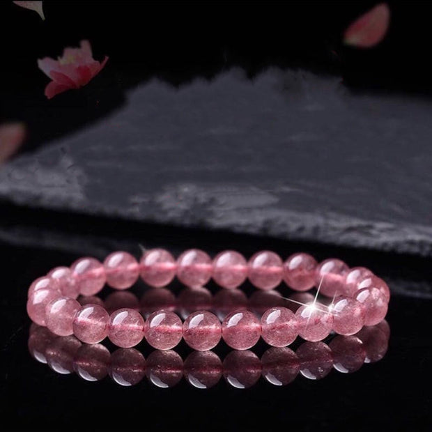 Buddha Stones Natural Rose Quartz Love Caring Bracelet Bracelet BS 3