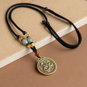 Buddha Stones 12 Chinese Zodiac Blessing Wealth Fortune Necklace Pendant Necklaces & Pendants BS Snake