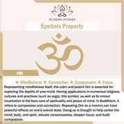Buddha Stones Tibetan OM Symbol Mindfulness Cuff Bracelet Bangle