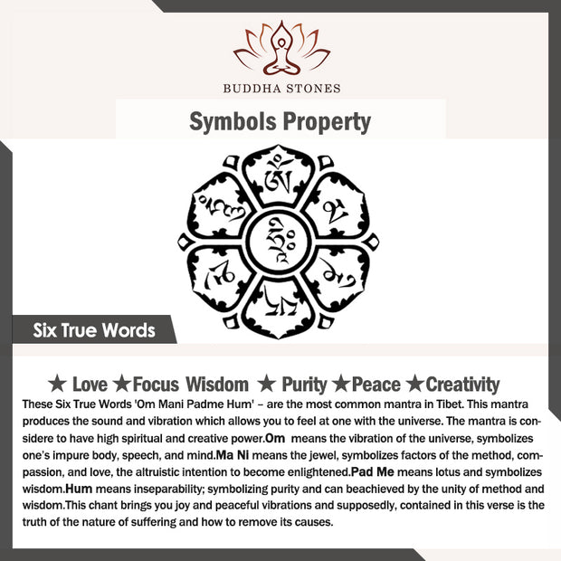 Six True Words Wisdom Mandala Flower Pattern String Necklace Necklaces & Pendants BS 6