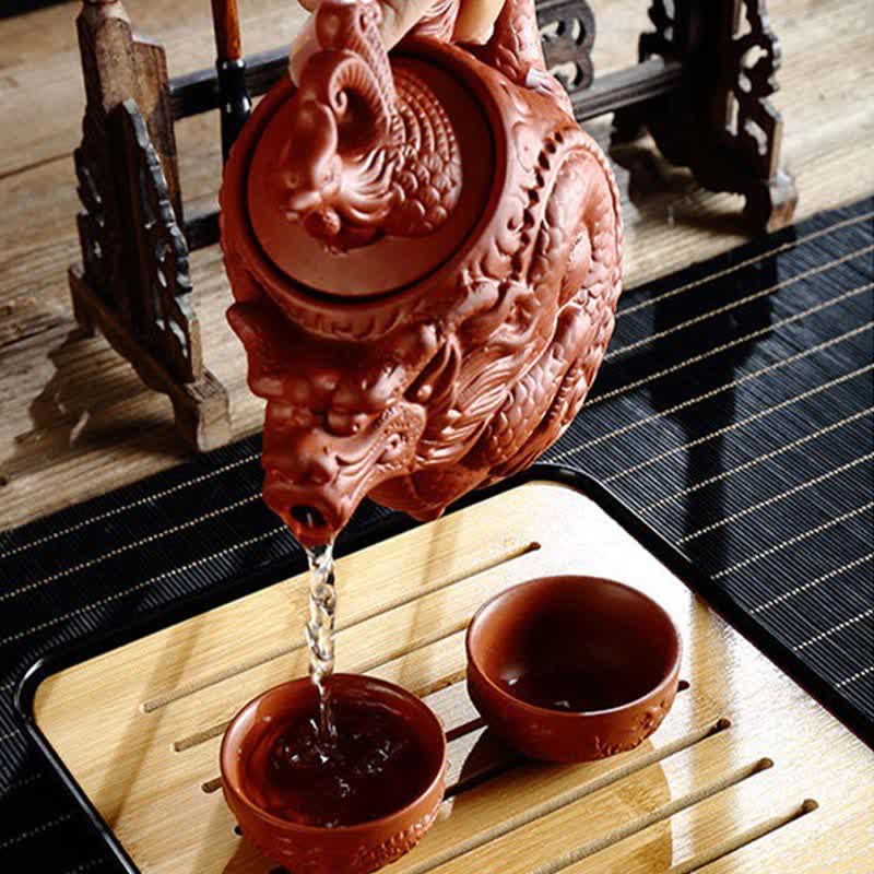 T*ツ様 スターリングシルバー製マネークリップ　和彫の雲龍 Buddha Stones Vintage Dragon Phoenix Ceramic Teapot – buddhastoneshop