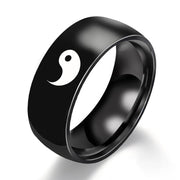 Yin Yang Balance Titanium Steel Couple Ring (Extra 40% Off | USE CODE: FS40) Rings BS Black US6