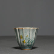 Buddha Stones Loquat Dogwood Hawthorn Morning Glory Ceramic Teacup Kung Fu Tea Cup