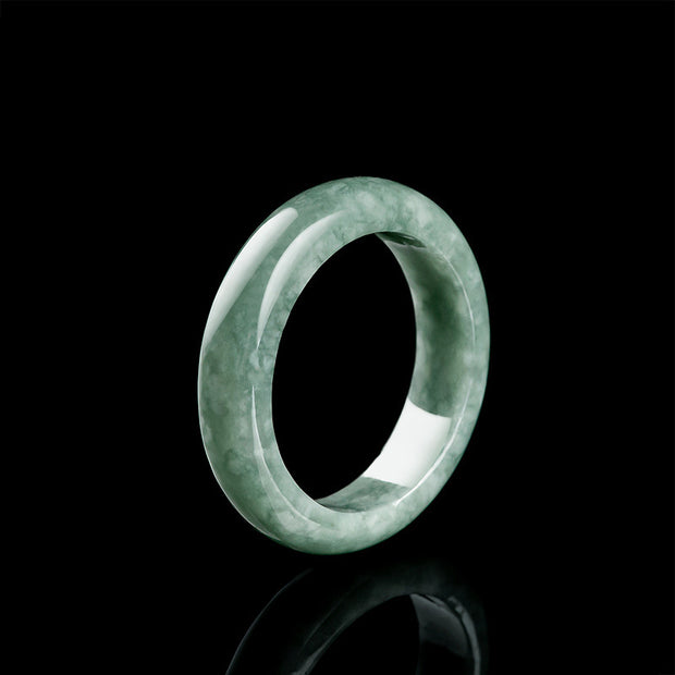 Buddha Stones Natural Jade Abundance Healing Ring Ring BS 6