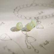 Buddha Stones White Agate Jade Lotus Protection Bracelet Bracelet BS 8
