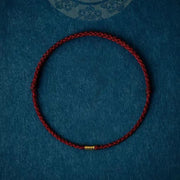 FREE Today: Keep Positive Golden Bead Braided String Lucky Bracelet Anklet FREE FREE Dark Red Anklet 16-26cm