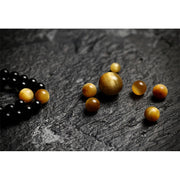 Buddha Stones Tibetan 108 Mala Beads Black Onyx Tiger Eye Beads Nine Palaces Bagua Protection Bracelet Mala Bracelet BS 15