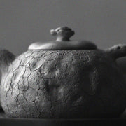 Buddha Stones Handmade Vintage Tree Texture Purple Clay Kung Fu Teapot 220ml