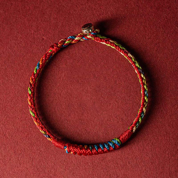 Buddha Stones Handmade Five Color Thread Protection Bracelet Bracelet BS 3