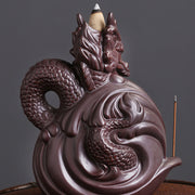 Buddha Stones Dragon Pattern Success Ceramic Incense Burner Decoration