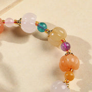 Buddha Stones Natural Golden Silk Jade Crystals Gourd Pixiu Pumpkin Beads Wealth Charm Bracelet Bracelet BS 3