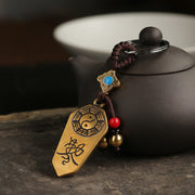Buddha Stones Feng Shui Bagua Yin Yang Balance Peace Keychain
